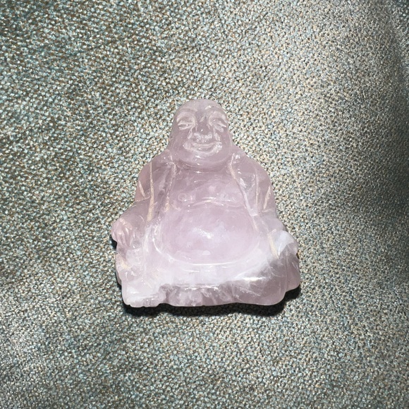 Rose Quartz Crystal Buddha Figurine - Picture 1 of 2